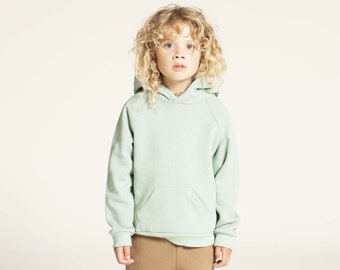 Kids Hoodie Sewing Pattern: Raglan Sleeve, Kangaroo Pocket (Sizes 3-12Y)