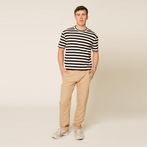Patron de couture de pantalons chino pour hommes : coupe ample, jambe droite (Patron PDF)