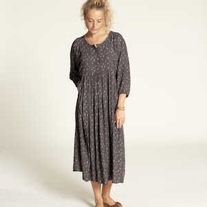 Boho Kaftan Dress Sewing Pattern: US 0-24, Volume Sleeves (PDF Pattern)