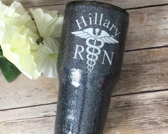 Glitter tumbler- Nursing tumbler- nurse life- rn accesories- nursing cup- gotta pass the pills to pay the bills cup-