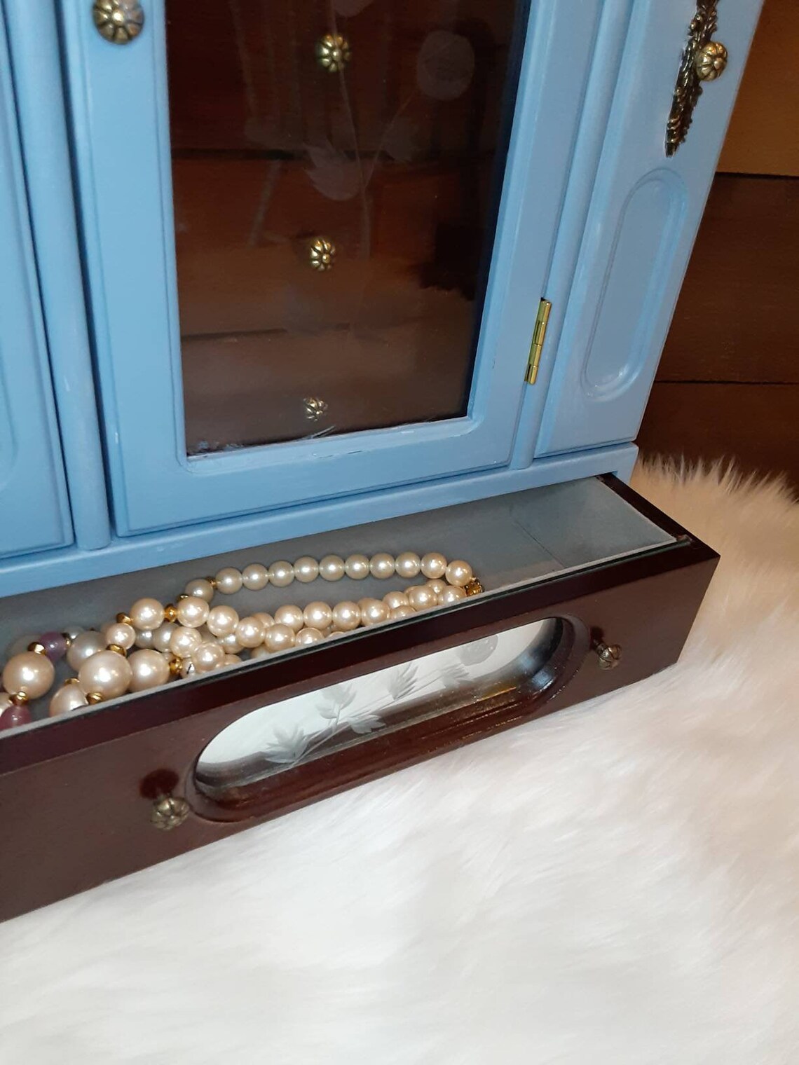 Large Table Top Jewelry Box Jewelry Armoire Jewelry Etsy