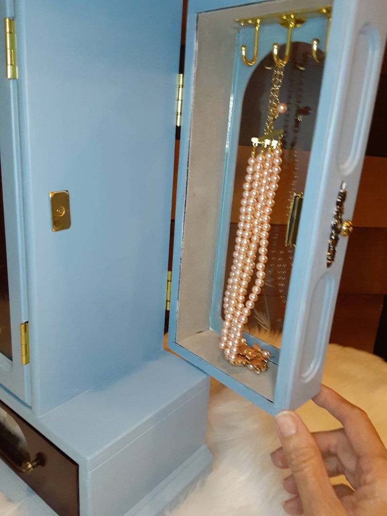 Large Table Top Jewelry Box Jewelry Armoire Jewelry Etsy