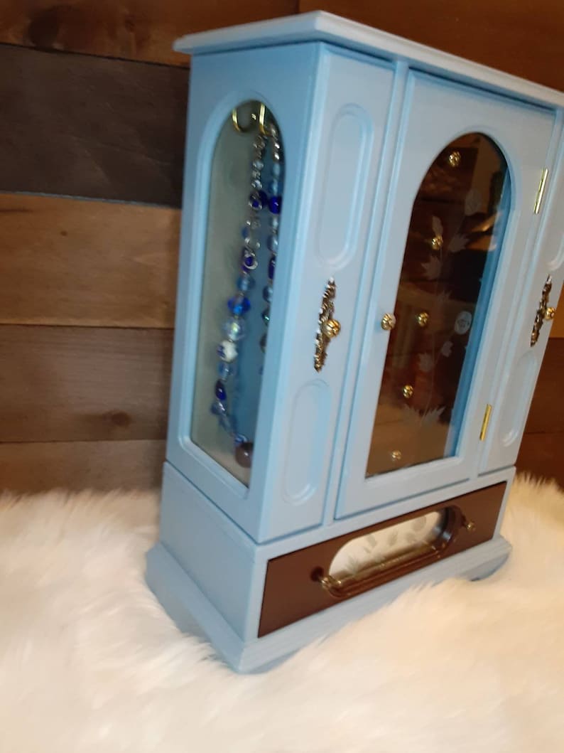 Large Table Top Jewelry Box Jewelry Armoire Jewelry Etsy