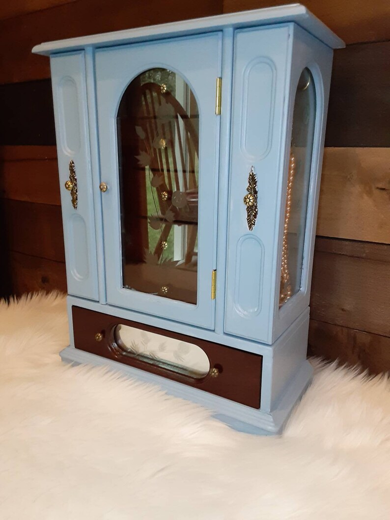 Large Table Top Jewelry Box Jewelry Armoire Jewelry Etsy