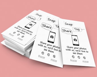 Snap tag share business cards, product tagging, social media sharing, business promotion