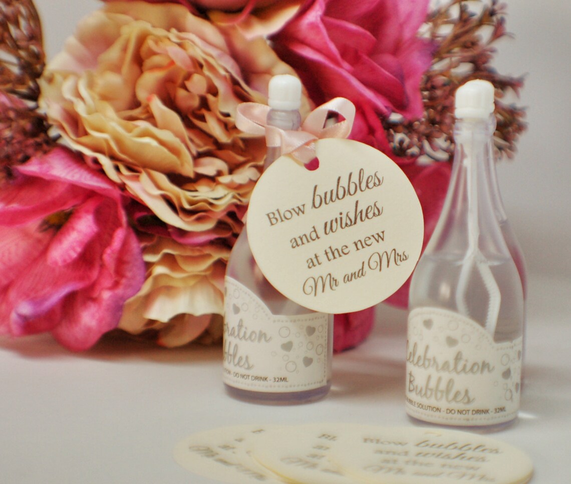 Wedding Bubble Tags Tags for Bubbles Celebration Tags Their Etsy UK