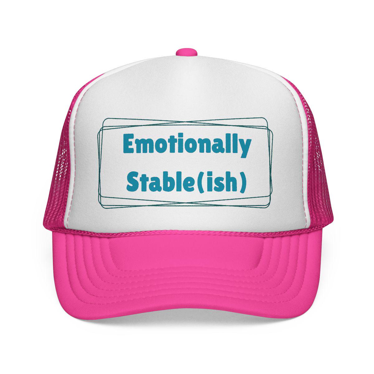 Emotionally Stable(ish) Trucker Hat – Funny Mental Health  display picture 2