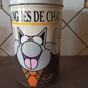 Vintage collectible metal box Le Chat de Geluck