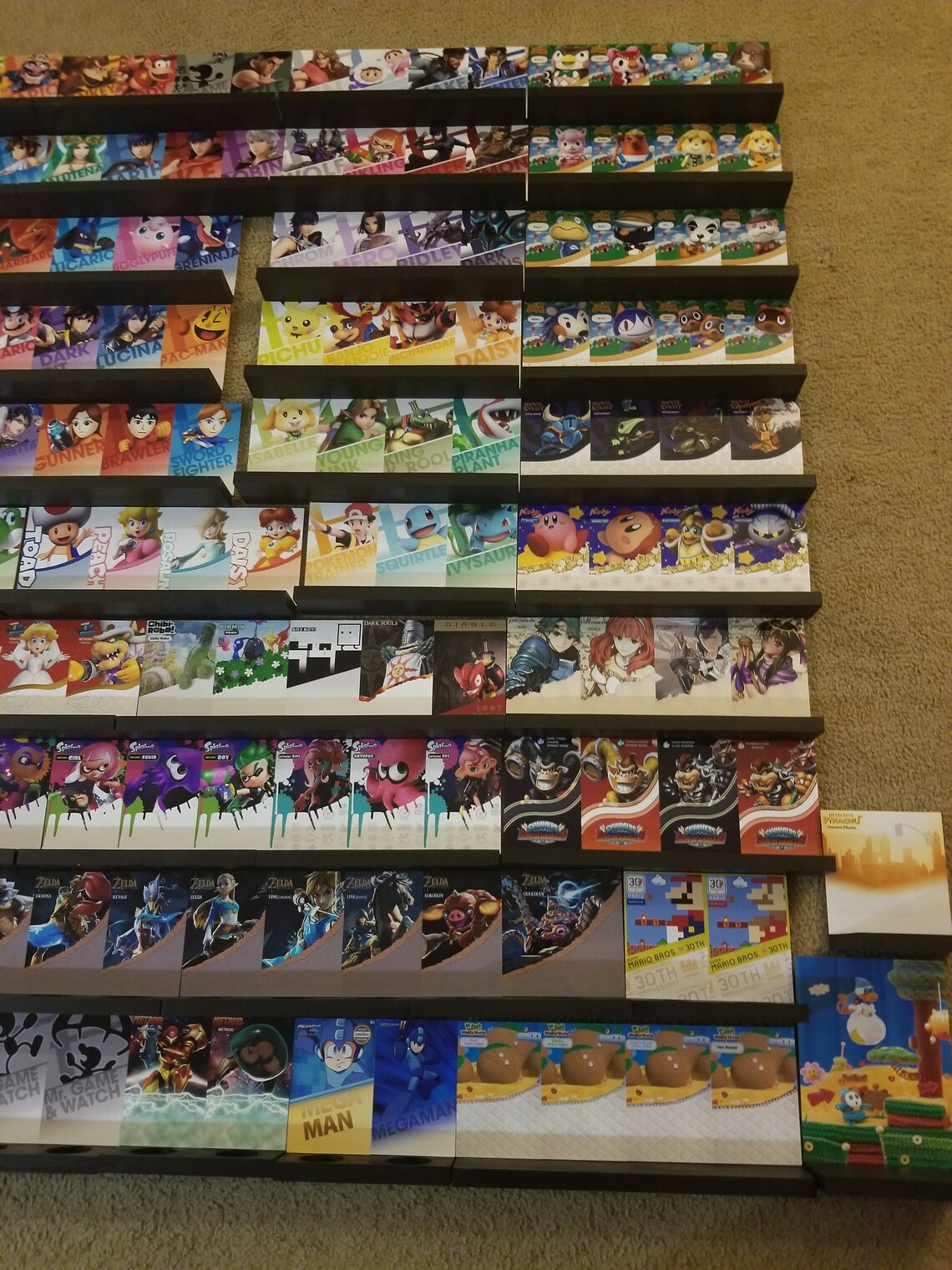 Full COMPLETE Amiibo Display Wall Shelves/Stands Over 190 Etsy
