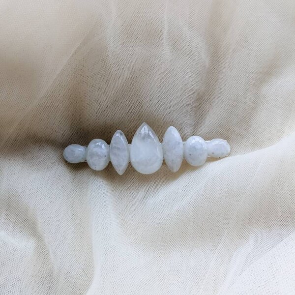 Moonstone crystal, wedding hair accessories, wedding crystal hair piece, crystal wedding, unique wedding, romantic wedding, boho, gemstone