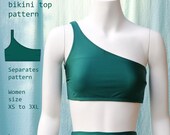 Tidal One shoulder bikini top sewing pattern