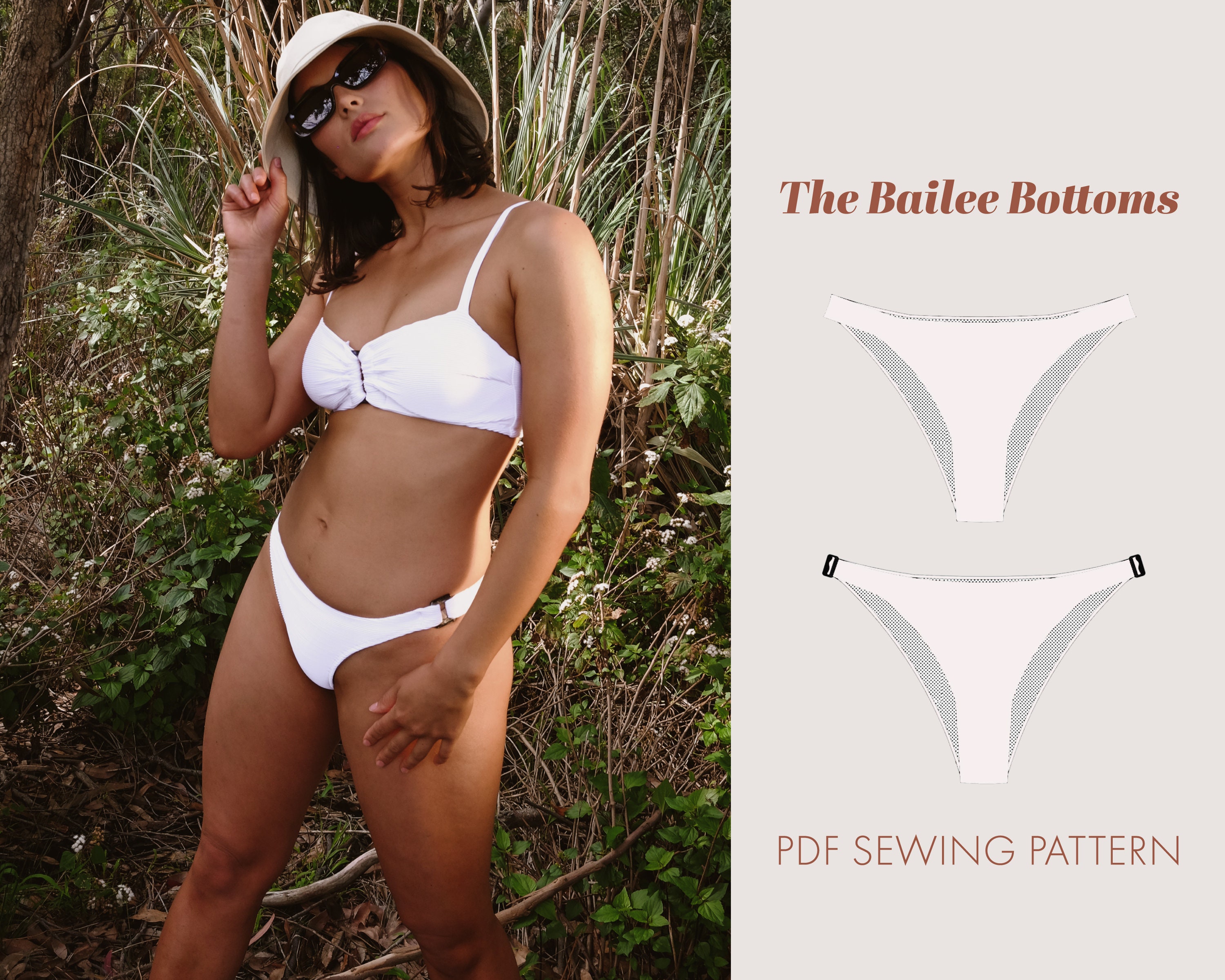 Bailee Bikini Briefs Sewing Pattern Bikini Bottoms Sewing Pattern