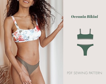 Bikini pdf naaipatroon | patroon voor damesbadpak | bikinipatroon pdf | naaipatroon pdf | naadloos bikinipatroon | Braziliaanse snit |