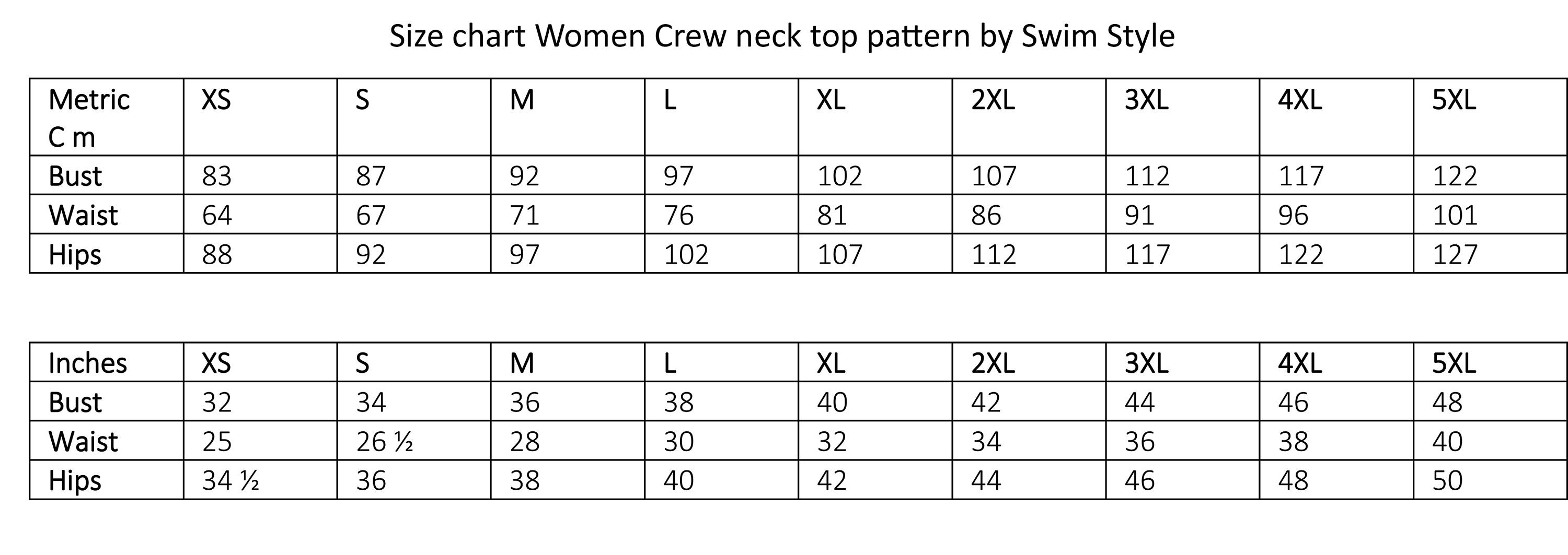 Crew Neck Top Pattern Womens Sewing Pattern T Shirt Pattern | Etsy ...