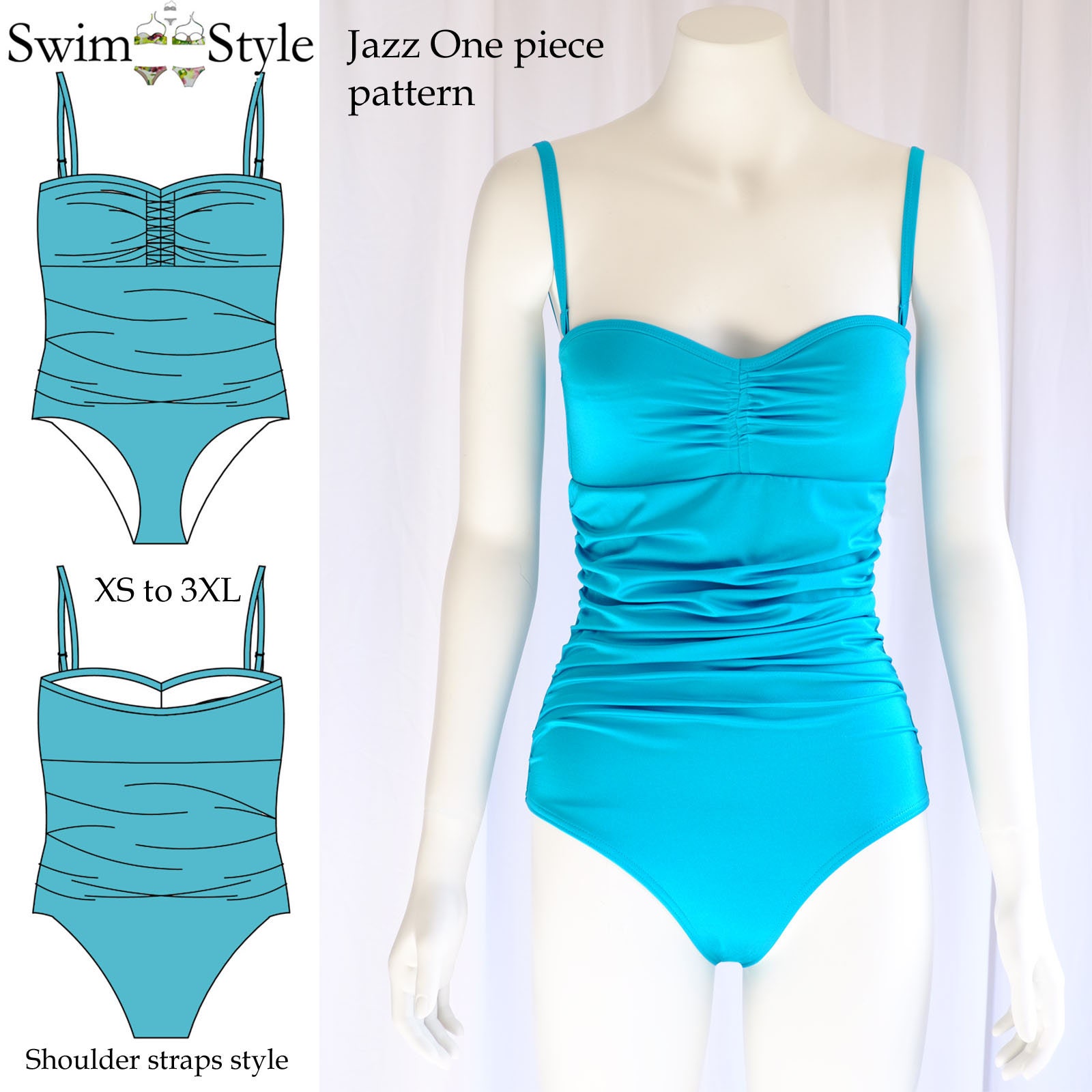 One piece & Tankini Jazz pdf sewing pattern Swim wear Women s Etsy