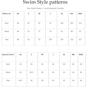 High Waist Collective bikini sewing pattern women size XS to XXXL bikini pattern pdf sewing pattern bathing suit pattern high cut image 6