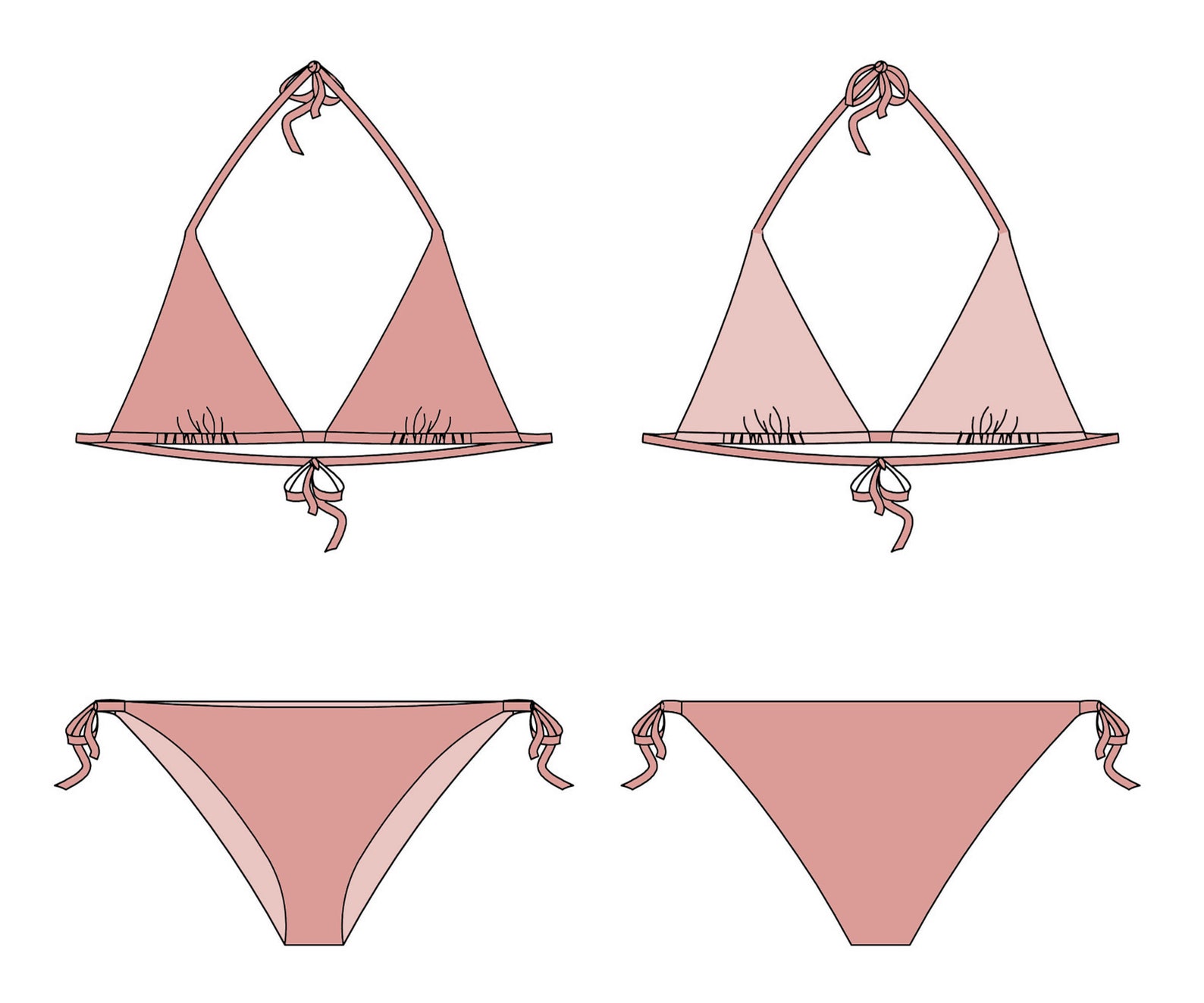 Reversible String Bikini Swimwear Sewing Pattern Women Etsy Australia