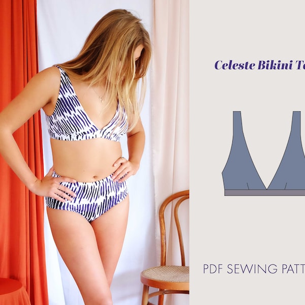 Bikini pattern | swimsuit pattern | Separates Celeste bikini top pdf sewing pattern women | bathing suit pattern | swim suit pattern | top