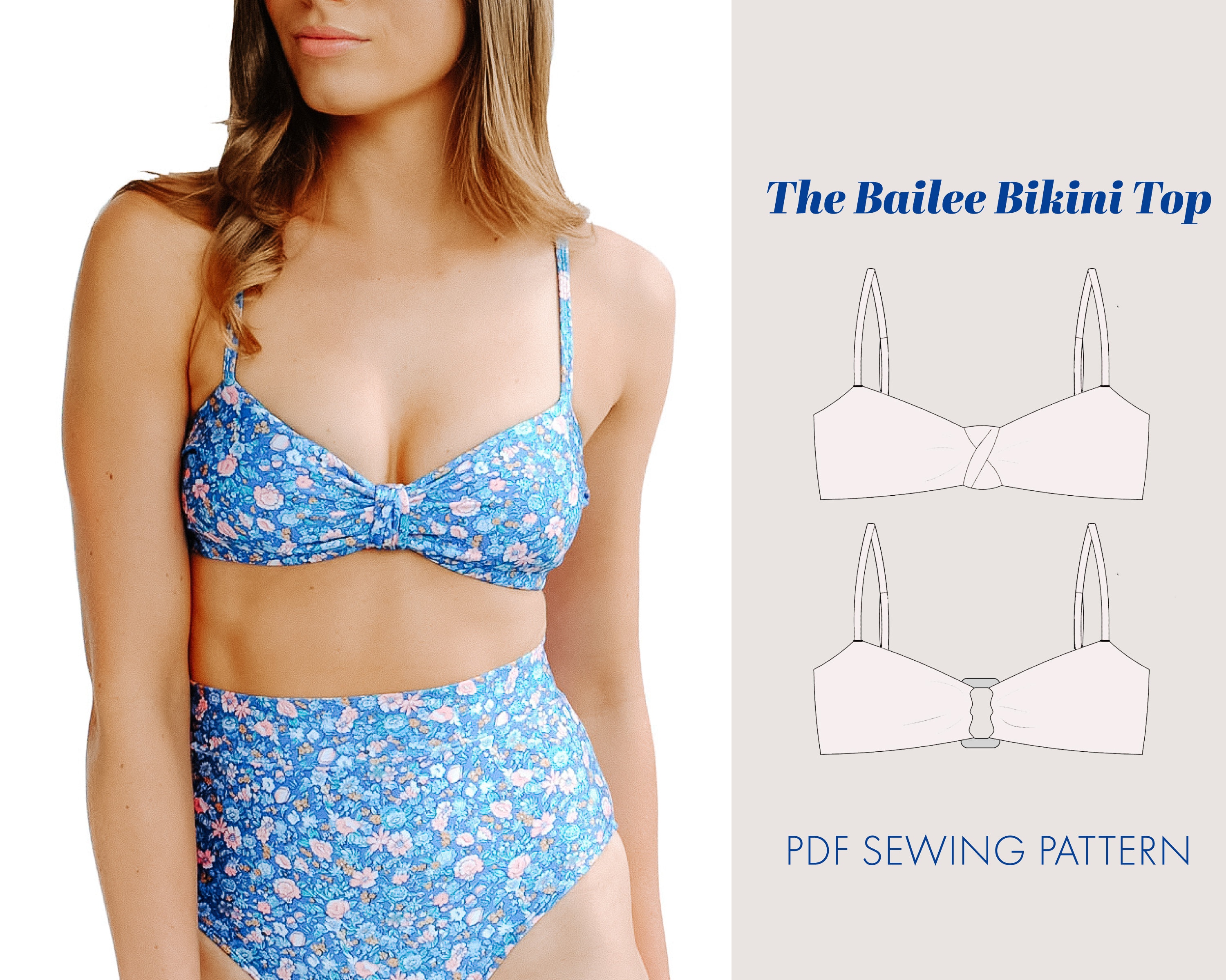 Bailee Bikini Top Pattern DIY DIY - Etsy Hong