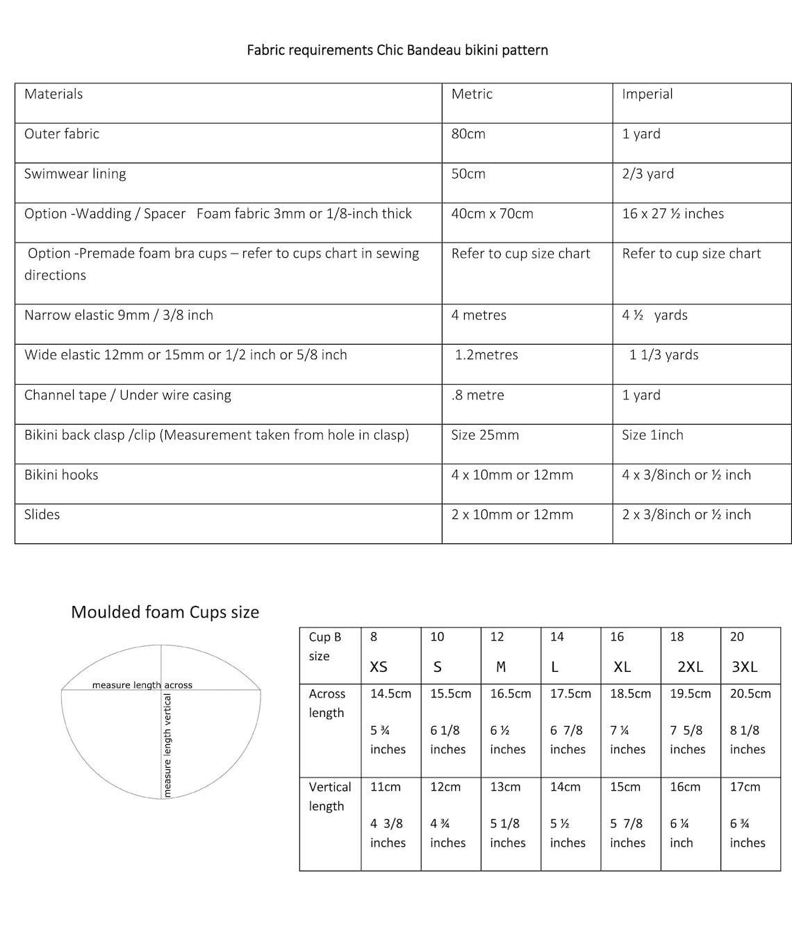 Bandeau Bikini Pdf Sewing Pattern Swimsuit Pattern Pdf Sewing
