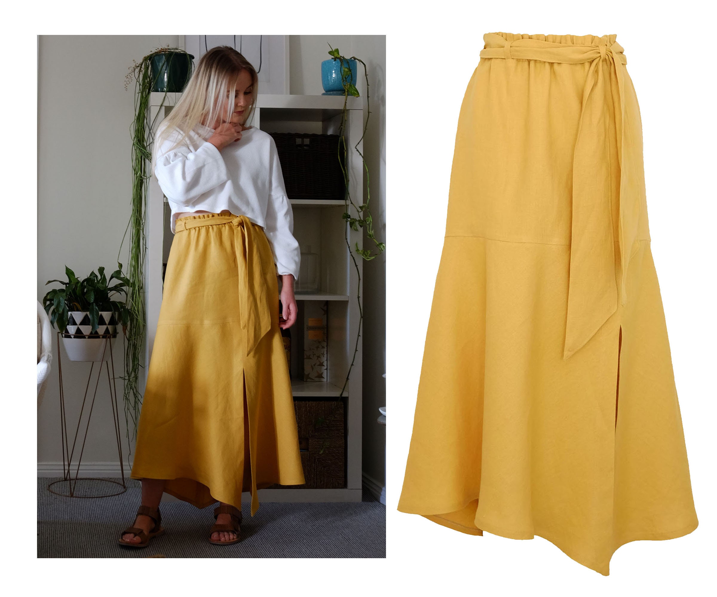 Midi Tiered/flared Skirt Sewing Pattern Womens PDF | Midi