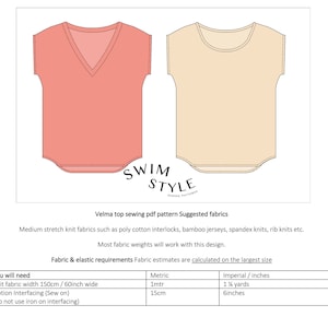 Knit Top Sewing Pattern PDF Womens Sewing Patterns V Neck Work Wear ...