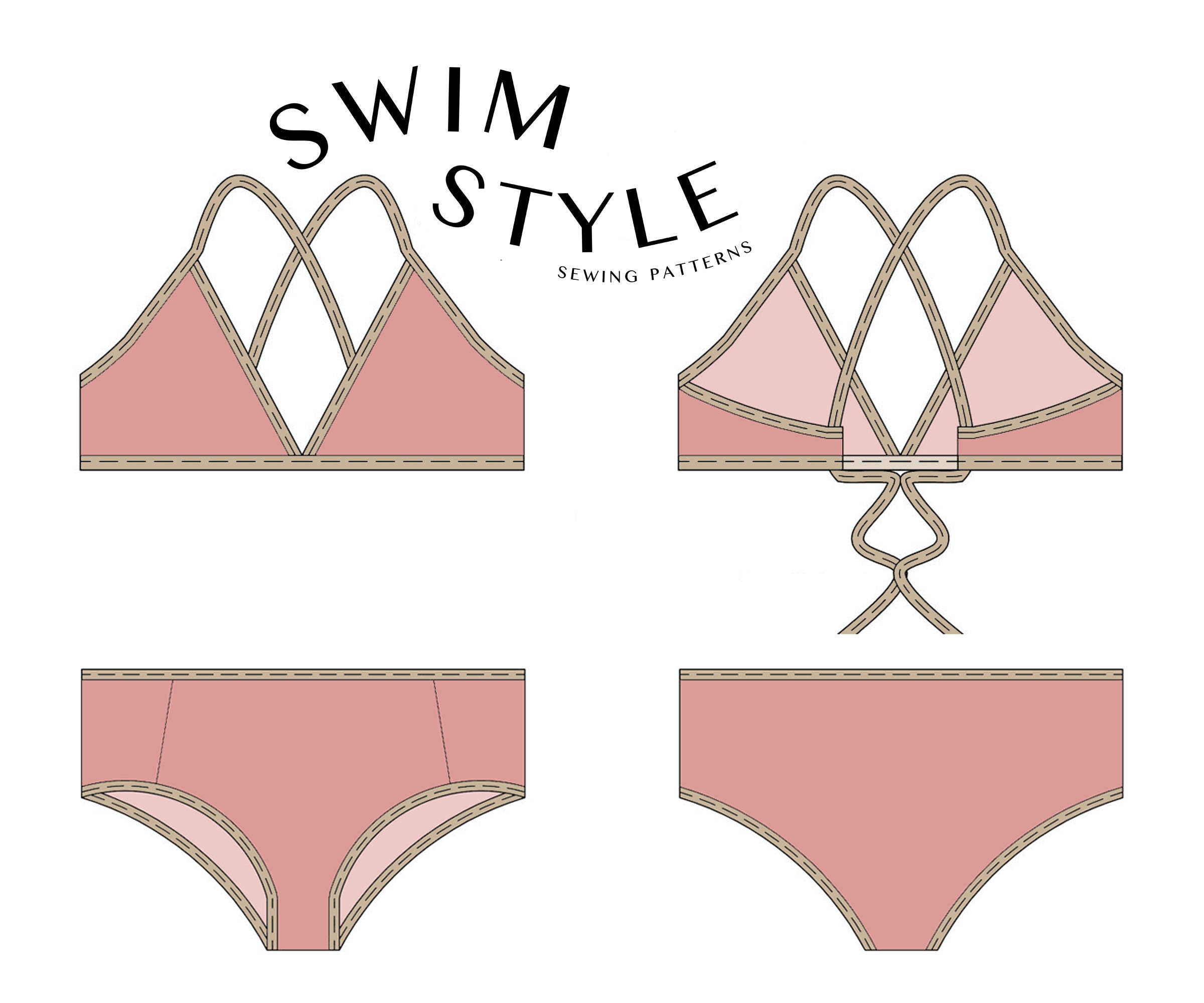 Girls Sun Lover Bikini Pdf Sewing Pattern | Etsy Australia