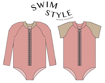 Splashy Rashie pak en top patroon Meisjes maat 2 tot 7 jaar