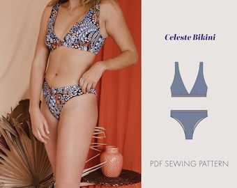 High cut bikini sewing pattern women | swimsuit pattern | bikini pattern | high cut leg | bathing suit pattern | swimwear pattern | diy