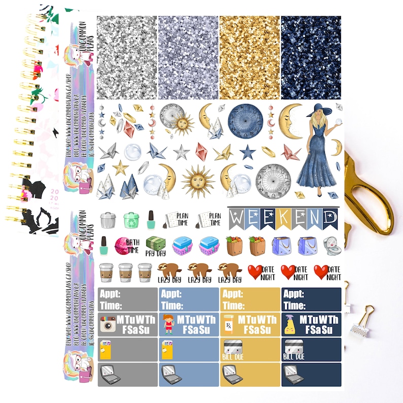 astrology witch printable happy planner sticker kit zodiac