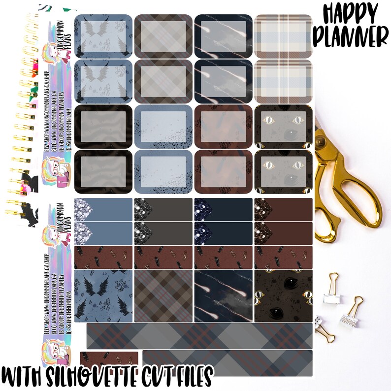 Supernatural Printable Planner Stickers Weekly Kit Happy | Etsy