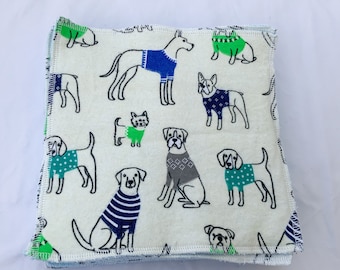 Small Napkins, Set of 10 Dog Print