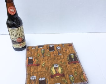 Small Napkins, Set of 10 Beer Print