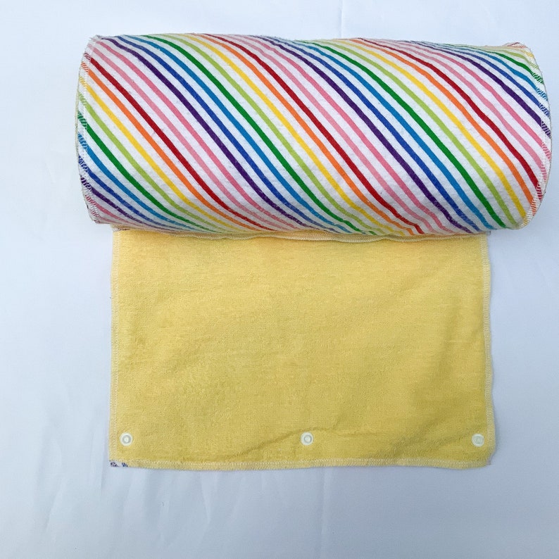 Unpaper Towels, Set of 12 Diagonal Rainbow Print image 3