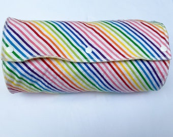 Unpaper Towels, Set of 12 Diagonal Rainbow Print