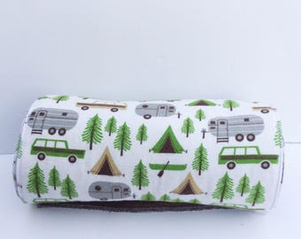 Cloth Towels / Snapping Towels / Unpaper Towels / Snapkins / Kitchen Towels / Reusable Paper Towels, Set of 12 Camping Print