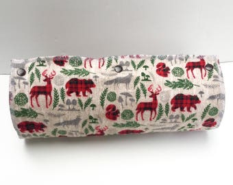 Unpaper Towels, Set of 12 Woodland Plaid print