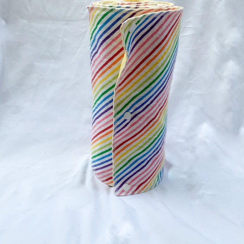 Unpaper Towels, Set of 12 Diagonal Rainbow Print image 4