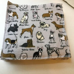 Small Napkin, Set of 10 Dog Print image 1