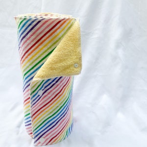 Unpaper Towels, Set of 12 Diagonal Rainbow Print image 2