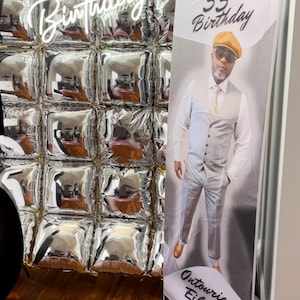 Tablero fotográfico DIY de 6 x 2 en negro y plateado: plantilla de diseño de Canva