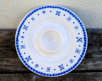 Blauer Eierbecher aus Porzellan, Eierbecher aus Keramik mit lapisblauem Dekor, handgefertigter Eierbecher