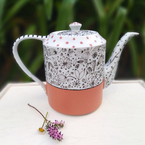 Terracotta Teapot Etsy
