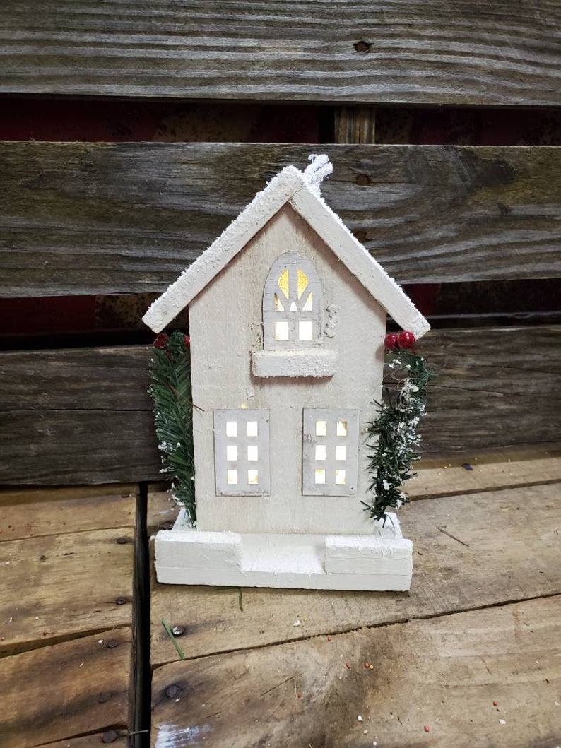 Wooden Light up Christmas Churches 3 Sizes Available - Etsy