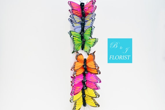 6 Artificial Small Butterflies Fake Assorted Butterfly Etsy