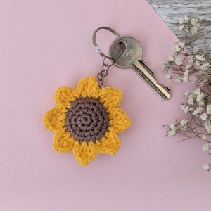 Crochet Sunflower Keyring