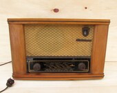 Lamp radio - Old Bulgarian lamp radio - Retro radio - Vintage big wooden radio - Collector radio - Retro decor - Lamp radio quot Hristo Botev quot