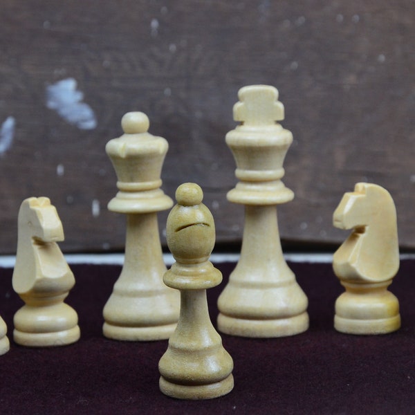 White wooden big chess pieces, Game, Wooden figures for chess, Wooden Chess Game, Chess Game, Wooden Chess