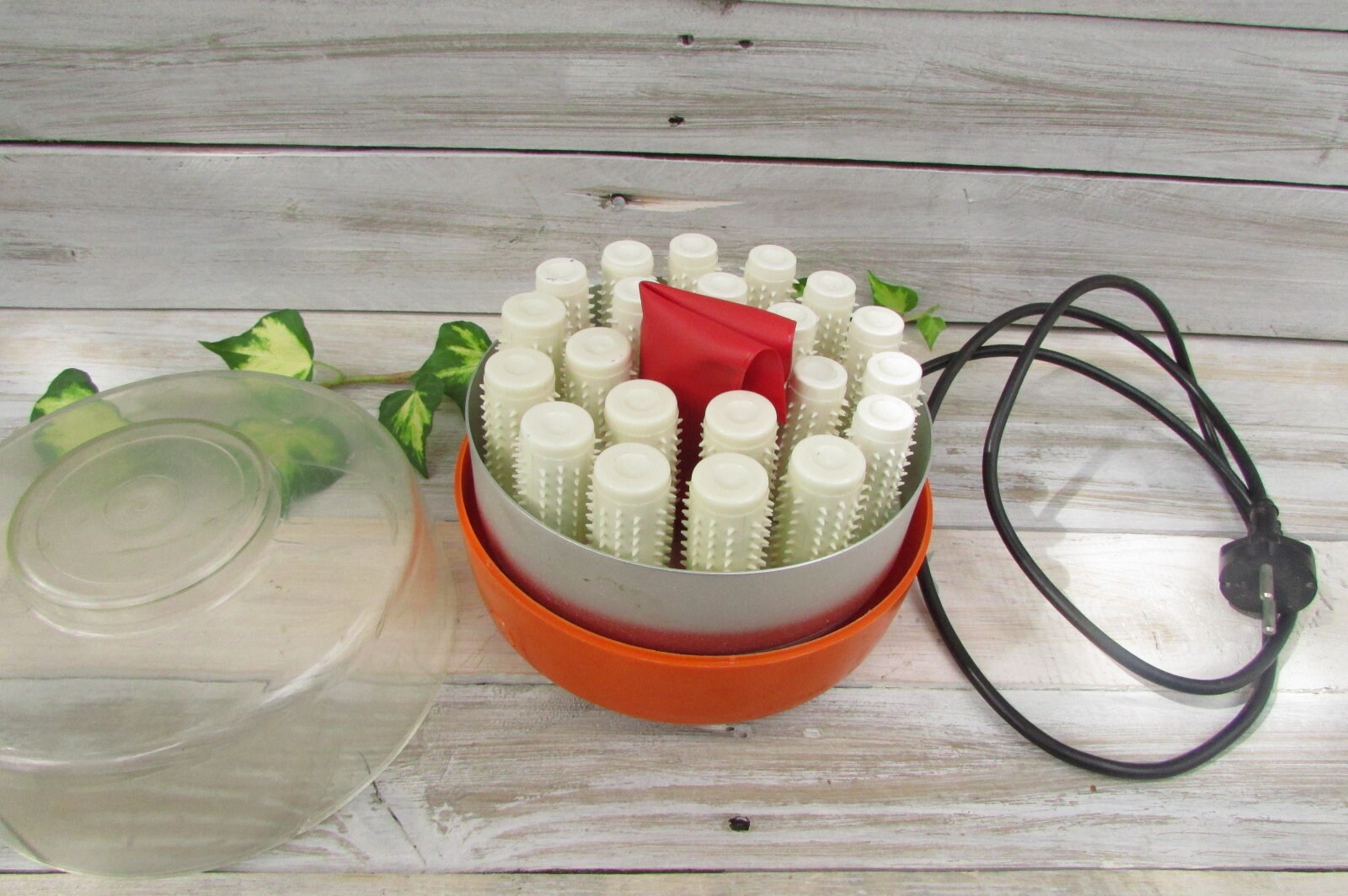 Vintage Set Electric Heat Retaining Hair Rollers Hot Roller Etsy