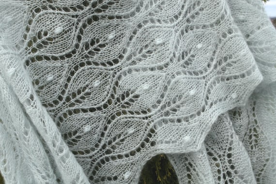 Hand knitted silk mohair lace scarf | MINT | Soft and warm Lace Wrap, Bridal Fashion